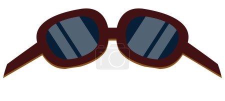 Illustration for Brown glasses for pilot vector illustration - Royalty Free Image