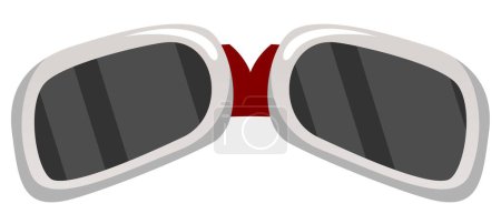 Illustration for Fashionable rectangular glasses vector illustration - Royalty Free Image