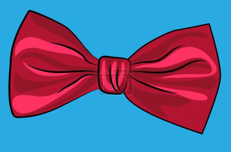 Illustration for Red bow tie vector illustration - Royalty Free Image