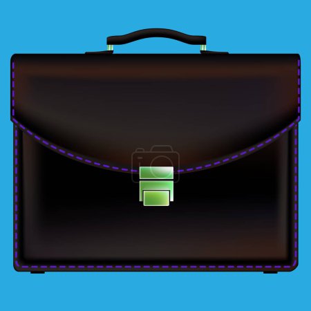 black briefcase for business vector illustration