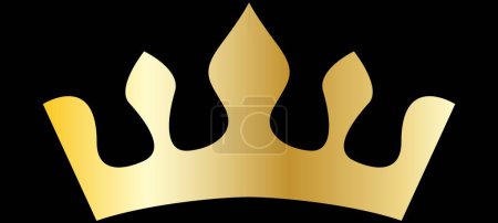 Ilustración de Emblema de oro corona logotipo vector ilustración - Imagen libre de derechos