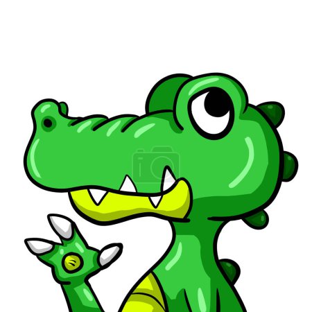 Digital illustration of a crocodile