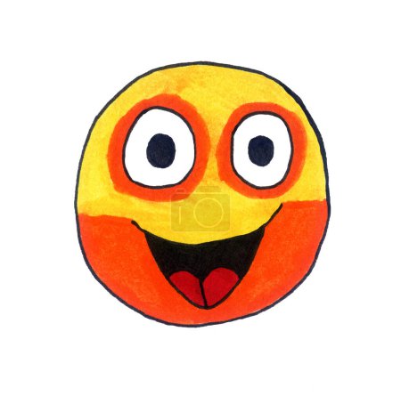Handmade illustration of a smiley face