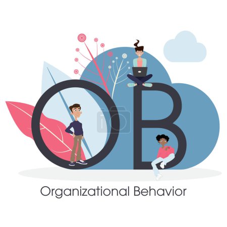 Illustration for Organizational Behavior vector illustration graphic - Royalty Free Image