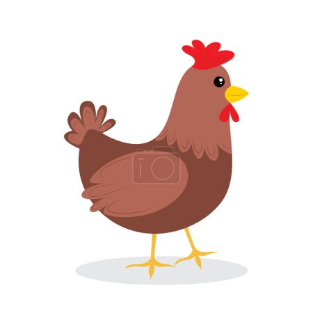 Téléchargez les illustrations : Pourquoi le poulet a-t-il traversé la route isolée illustration vectorielle icône graphique - en licence libre de droit