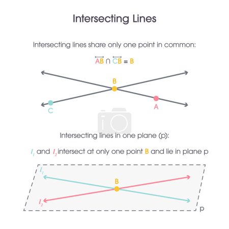 Illustration for Intersecting lines geometry vector illustration graphic - Royalty Free Image