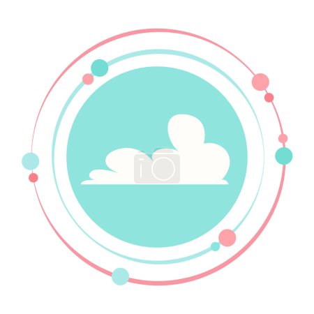 Illustration for Fluffy cloud in the sky vector illustration graphic icon - Royalty Free Image
