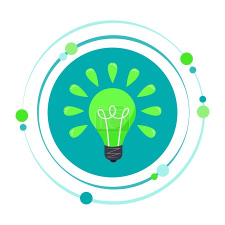 Illustration for Environmental ecology light bulb innovations vector illustration graphic icon - Royalty Free Image