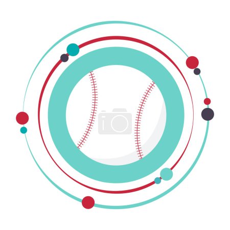 Illustration for Baseball isolated vector illustration graphic icon symbol - Royalty Free Image