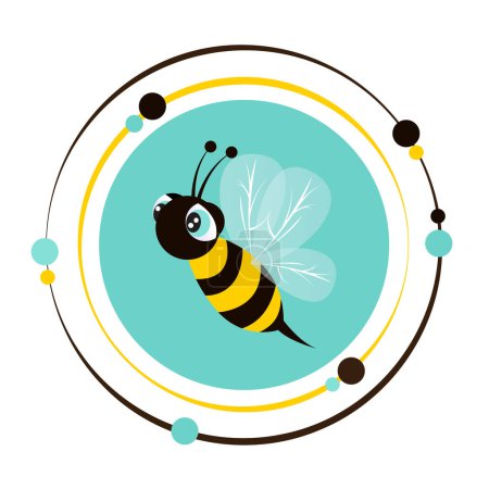 Bumblebee miel abeille vecteur illustration graphique icône symbole