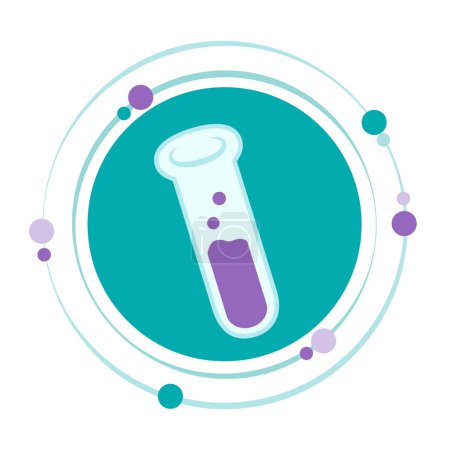 Chemistry test tube science vector illustration graphic icon