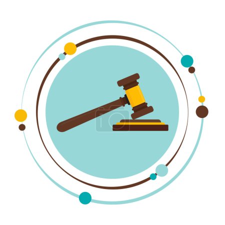 Ilustración de Jueces martillo vector ilustración icono gráfico símbolo - Imagen libre de derechos