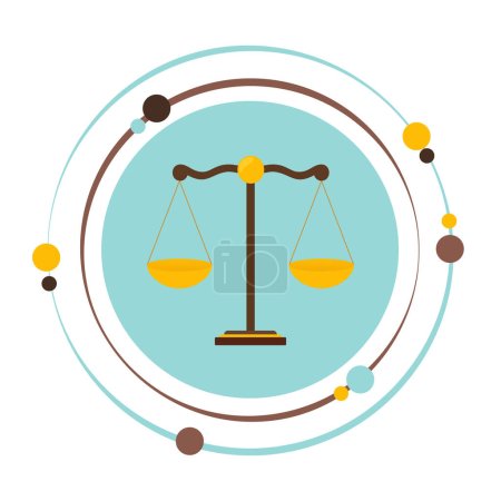 Ilustración de Escala de justicia icono vector ilustración icono gráfico símbolo - Imagen libre de derechos