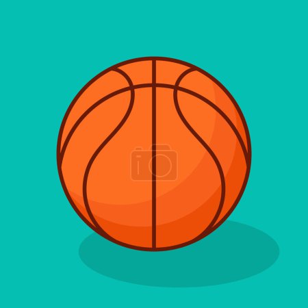 Illustration vectorielle de sports et loisirs de basket-ball graphique