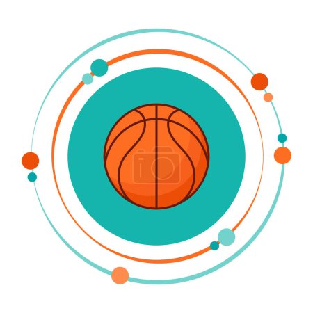 Téléchargez les illustrations : Illustration vectorielle de sport de basket-ball symbole graphique icône - en licence libre de droit