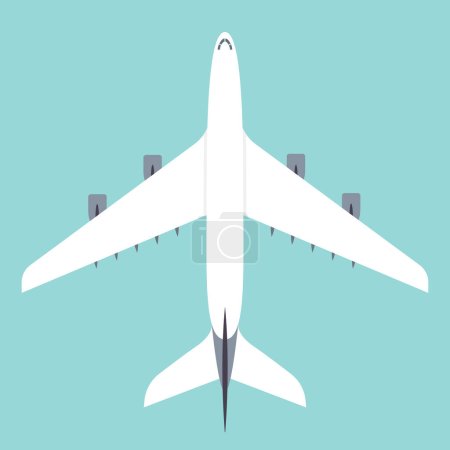 Ilustración de Avión de pasajeros aislado vector ilustración gráfica - Imagen libre de derechos