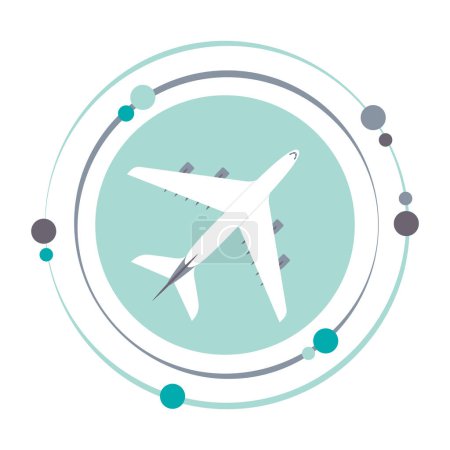 Ilustración de Símbolo gráfico de avión de pasajeros icono - Imagen libre de derechos