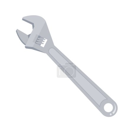 Illustration for Crescent wrench tool isolated graphic icon symbol - Royalty Free Image