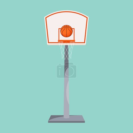 Basketball hoop and ball vector illustration graphic background