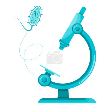Illustration vectorielle de microscope symbole d'icône de science graphique