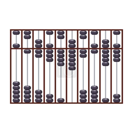 Ilustración de Abacus suanpan conteo marco chino calculadora vector ilustración icono gráfico símbolo - Imagen libre de derechos