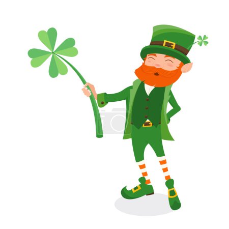 Leprechaun cartoon character St. Patrick's day vector graphic 