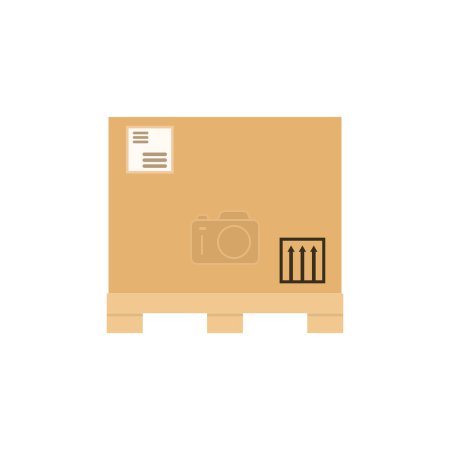 Isolé emballage caisse vectoriel illustration icône graphique symbole
