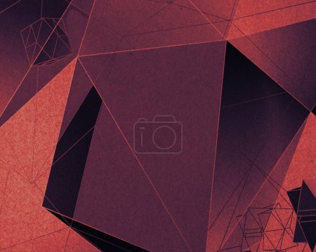 Abstract background. Geometric 3 d illustration. Goloting pattern shapes - olotech. Design. Poster, futuristic and palette design. Vibrant palette.