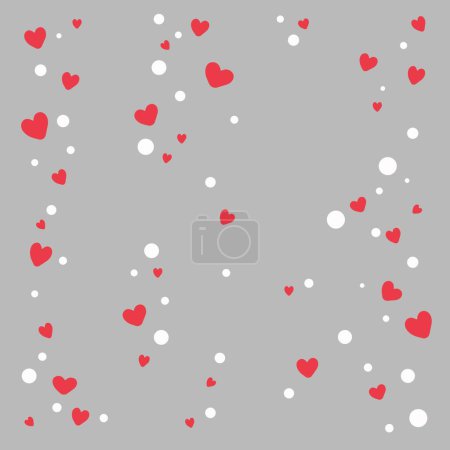 Ilustración de Hermosa tarjeta romántica, día de San Valentín ilustración vectorial aislado - Imagen libre de derechos