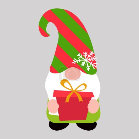 Illustration for Cute Holiday Christmas Gonk. Vector illustration art. - Royalty Free Image