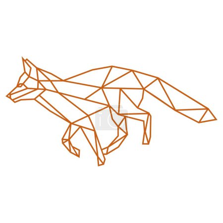 Illustration for Running wild fox, geometrical art - Royalty Free Image
