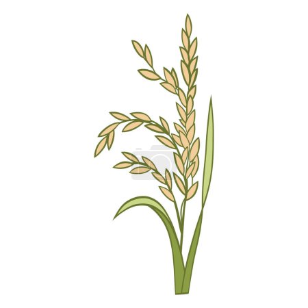 Téléchargez les illustrations : Objet isolé de blé et signe de blé. collecte de blé et d'icône vectorielle végétale pour le stock. - en licence libre de droit