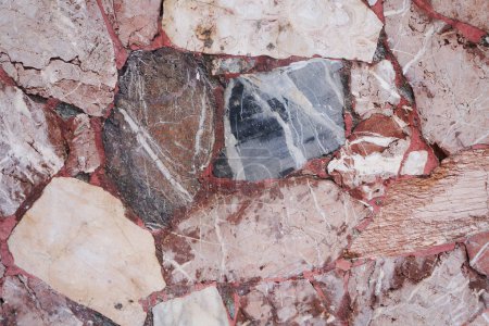 Téléchargez les photos : Texture d'un mur de pierre. Vieux château pierre mur texture arrière-plan - en image libre de droit