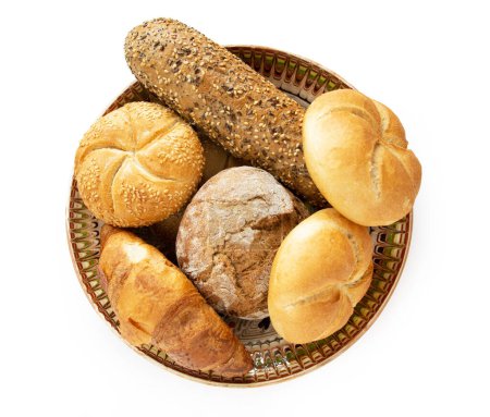 Foto de Productos de panadería variados, incluidos los panes y panecillos - Imagen libre de derechos