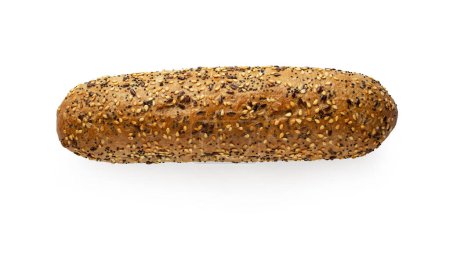 Téléchargez les photos : Vue du dessus du pain fraîchement cuit, baguette avec diverses graines - en image libre de droit