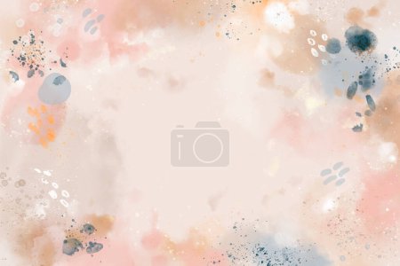 Photo for Modern watercolor background with circles and various shapes - Royalty Free Image