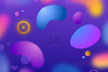 Photo for Colorful geometric gradient background. Trendy gradient fluid shapes backdrop, blurred in motion for landing page, poster, banner - Royalty Free Image