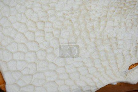 Clean beef tripe texture background. Cattle tripe texture. Cow raw stomach intestines texture for cooking. High quality photo