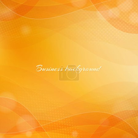 Photo for Orange abstract template for card or banner. Background with waves and reflections. Business background - Royalty Free Image