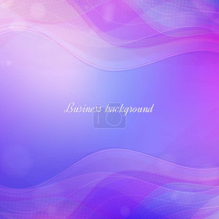 Photo for Purple waves background. Purple abstract template for card or banner. Metal Background with waves and reflections. Business background - Royalty Free Image