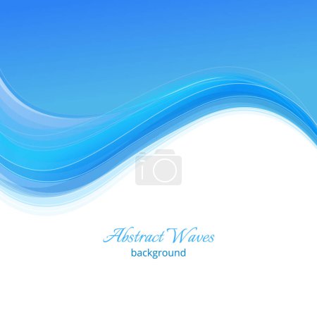 Photo for Blue waves background. Abstract blue wave background Blue wave business template - Royalty Free Image