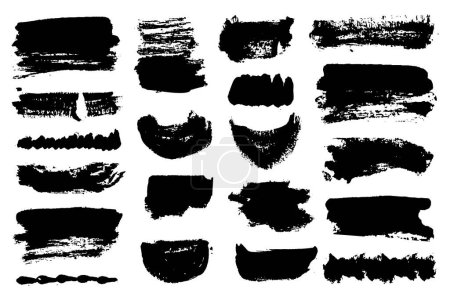 Photo for Grunge ink spatters. Brush strokes boxes, texture banners - Royalty Free Image