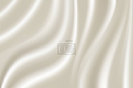 Photo for Beige silk texture. Luxury golden satin silk fabric background. White satin product backdrop. Vector illustration - Royalty Free Image