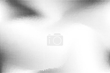 Illustration for Dot halftone gradient background. Circle grid background. Black and white dotted wave pop art texture. Vector illustration - Royalty Free Image