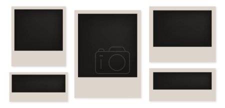 Photo for Realistic empty photo frames collection in various sizes. Vector illustration - Royalty Free Image