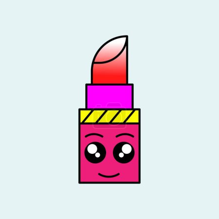 Illustration for Cute Lipstick Cartoon. vector illustration - Royalty Free Image