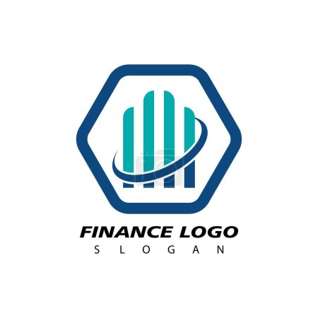 Téléchargez les illustrations : Finance et comptabilité Logo Design Vector. Concept de logo économique - en licence libre de droit