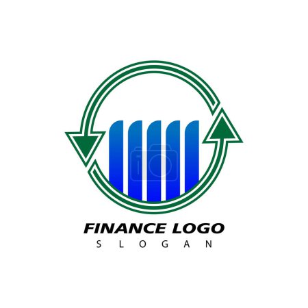 Illustration for Finance and Accounting Logo Design Vector. Economic logo concept - Royalty Free Image