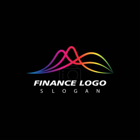 Illustration for Business Finance Stock Exchange Charts Market Logo - Royalty Free Image