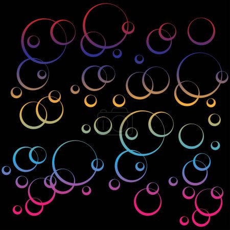 Illustration for Abstract seamless background made of set of rings. Vector illustration - Royalty Free Image